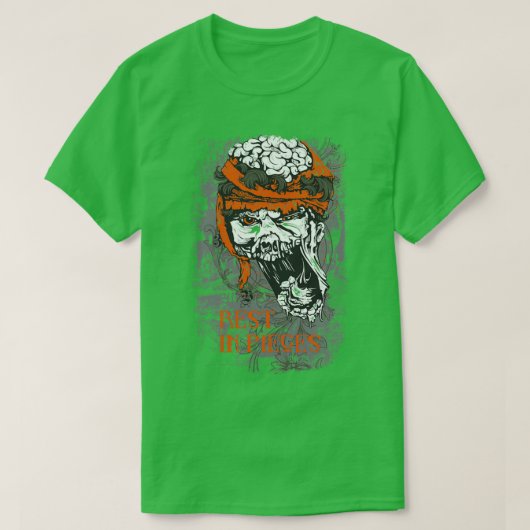 Rest in stuks Zombie Skull T-shirt (Design voorkant)