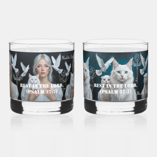 Rest in the Lord. (Psalm 37:7) Whisky Glas (Voorkant)