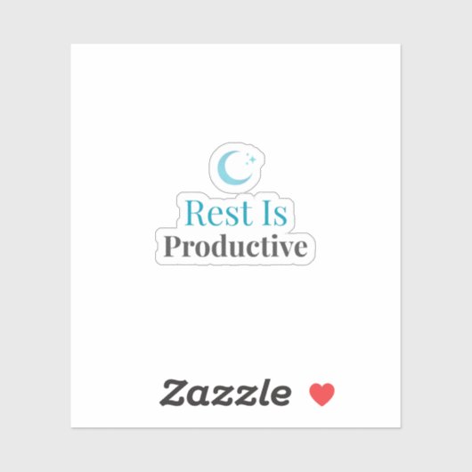Rest Is Productive – Minimal Aesthetic Sticker (Feuille)