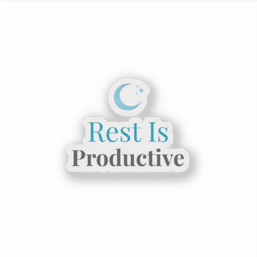 Rest Is Productive – Minimal Aesthetic Sticker (Devant)