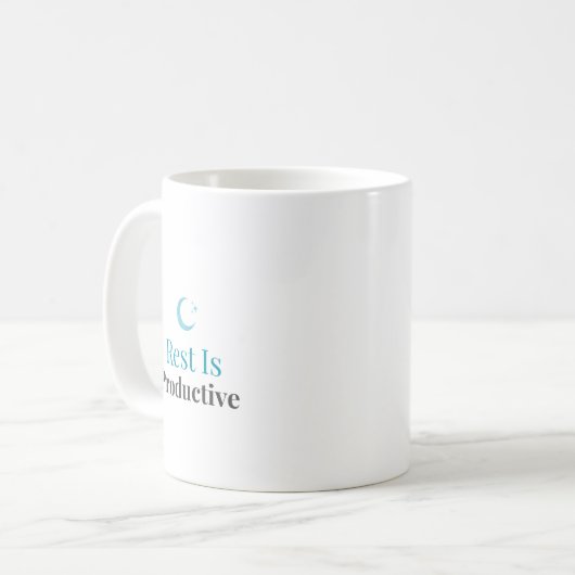 Rest Is Productive – Minimal Motivation Mug (Devant gauche)