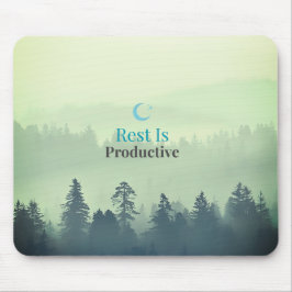 Rest Is Productive – Minimal Motivational Mouse Pa Muismat