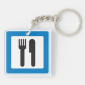 Rest Stop Sign Sleutelhanger (Achterkant)