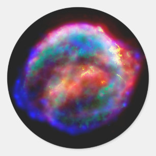 Restant van Keplers supernova NASA Hubble-ruimtest Ronde Sticker