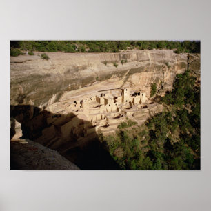 Restanten van Pueblo Indische cliff-woningen Poster