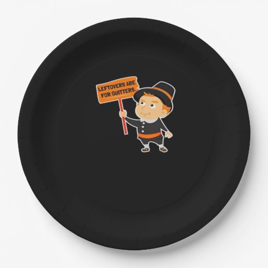 Restanten zijn voor Quitters Thanksgiving Classic Papieren Bordje (Voorkant)