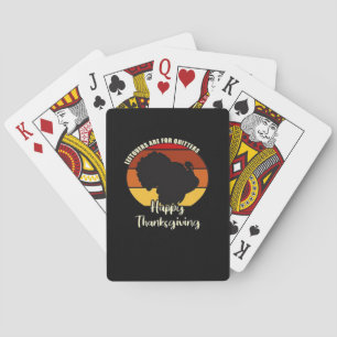Restanten zijn voor uitters - Happy Thanksgiving Pokerkaarten