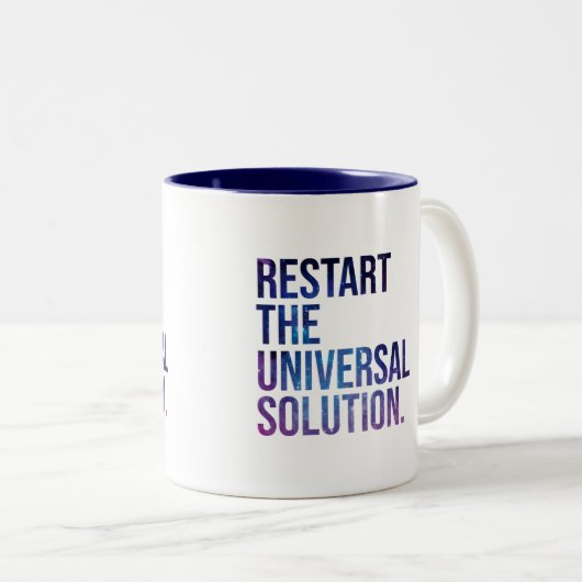 Restart the solution universal tweekleurige koffiemok (Voorkant rechts)
