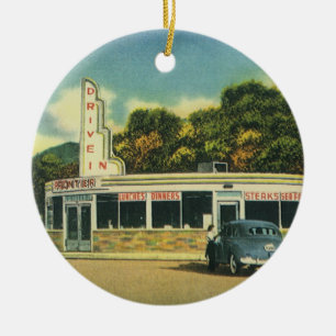restaurant, 50-plussers rijden in de tandheelkund keramisch ornament