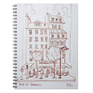 Restaurant aan de Boulevard Saint-Germain, Parij Notitieboek