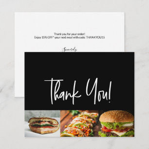 Restaurant Aangepaste logo Foto's Aanbieding beric Bedankkaart