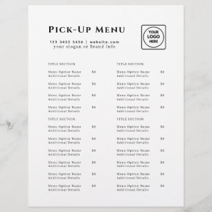 Restaurant afhaal logo Minimalistische catering Flyer