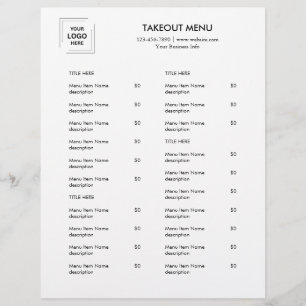 Restaurant Afhaal Minimalistisch Logo Catering M Flyer