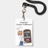 Restaurant - Badge de cordon de service traiteur (Avant avec lanière)