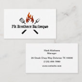Restaurant Barbeque Et Restaurant Carte de visite (Devant / Derrière)