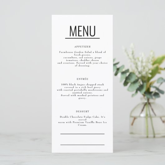 Restaurant Café Lounge Menu (Debout devant)