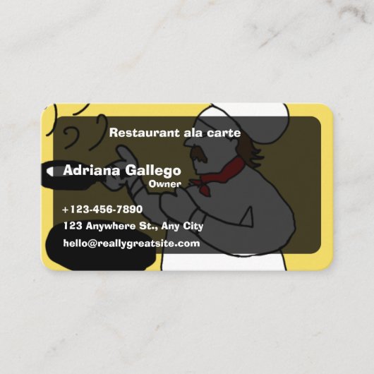 Restaurant Carte de visite à la carte (modifiable) (Devant)