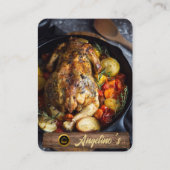 restaurant carte de visite avec entrées (Devant)