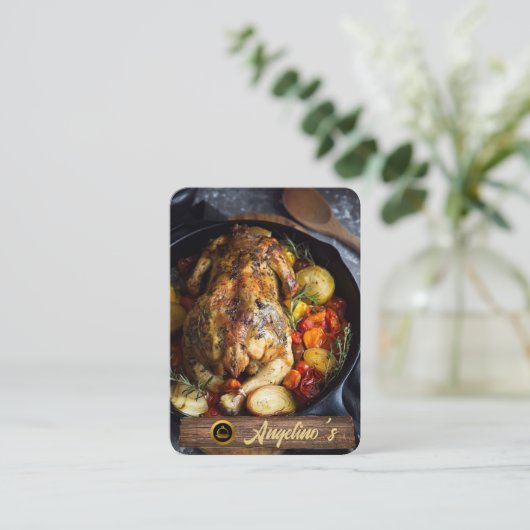 restaurant carte de visite avec entrées (Debout devant)