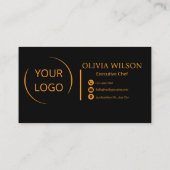 Restaurant Carte de visite Restauration et Chef (Dos)