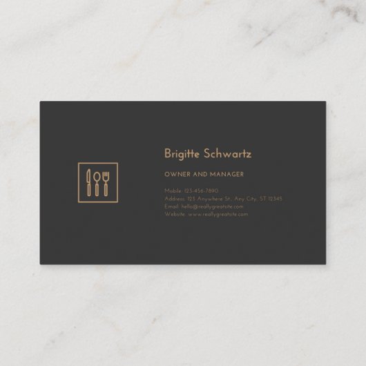 Restaurant carte de visite Spécial (Dos)