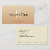 Restaurant - cartes de visite (Devant / Derrière)