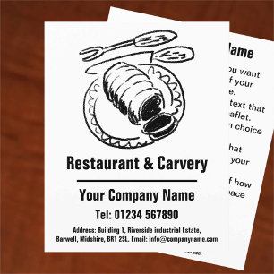 Restaurant & Carvery Cartoondesign Flyer