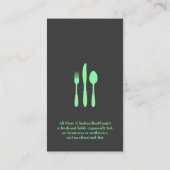 Restaurant Chef Carte de visite de restauration (Dos)