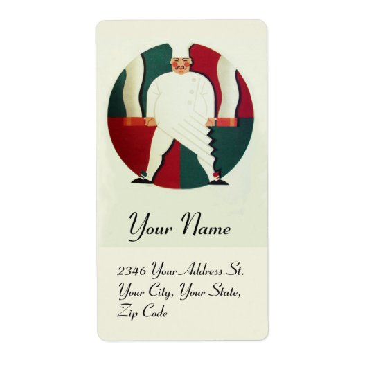 RESTAURANT CHEF COOKING Party Culinary Etiket (Voorkant)