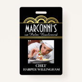 Restaurant Chef Lanyard Badge (Devant)