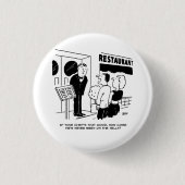 Restaurant Chef Niet op TV Funny Button Badge (Voorkant)