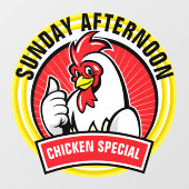 Restaurant Chicken Special Raamsticker (Vel)