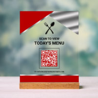 Restaurant Contactloze QR-code Rode Menu