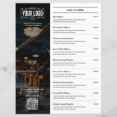 Restaurant créatif Menu arrière et avant (Dos)