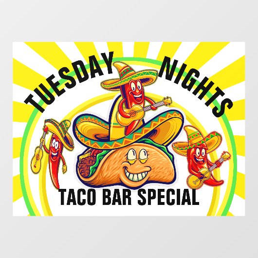 Restaurant Dagspecialiteiten Raamsticker (Vel)