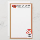 Restaurant de fruits de mer de modèle de papeterie (Devant / Derrière)