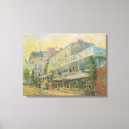 Restaurant de la Sirene in Asnieres - van Gogh Canvas Afdruk (Voorkant)