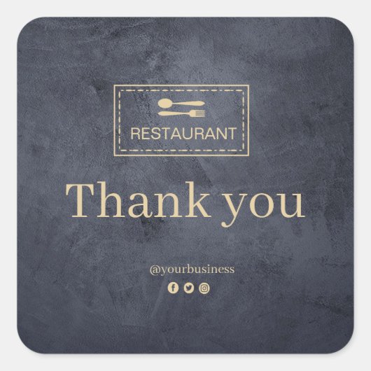 Restaurant de logo personnalisé | autocollant Merc (Devant)