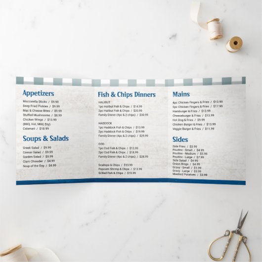 Restaurant de poisson et de chips ou menu à emport (Intérieur)