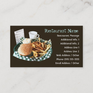 Restaurant/Diner/Cafe Visitekaartjes