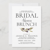 Restaurant Dining Thlekte Bridal Brunch Sage Invit Kaart (Voorkant)