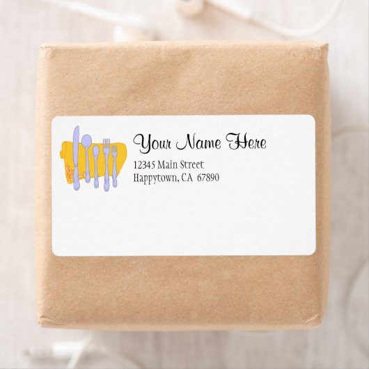 Restaurant Dinnerware Design Étiquette personnalis (En situation)