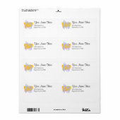 Restaurant Dinnerware Design Étiquette personnalis (Feuille entière)