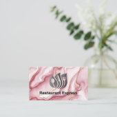 Restaurant Dinnerware Logo | Catering Evenementen Visitekaartje (Staand voorkant)