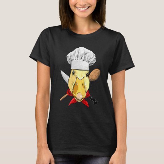 Restaurant Duck Chef Kitchen Cook Culinary Cooking T-shirt (Voorkant)