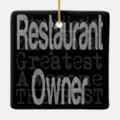 Restaurant Eigenaar Extraordinaire Keramisch Ornament (Achterkant)