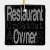 Restaurant Eigenaar Extraordinaire Keramisch Ornament (Voorkant)