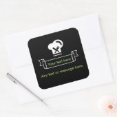 Restaurant en Chef Thema Vierkante Sticker (Envelop)