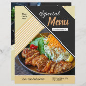 Restaurant Flyer Sjabloon | Promotioneel ontwerp (Voorkant / Achterkant)
