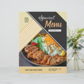 Restaurant Flyer Sjabloon | Promotioneel ontwerp (Staand voorkant)